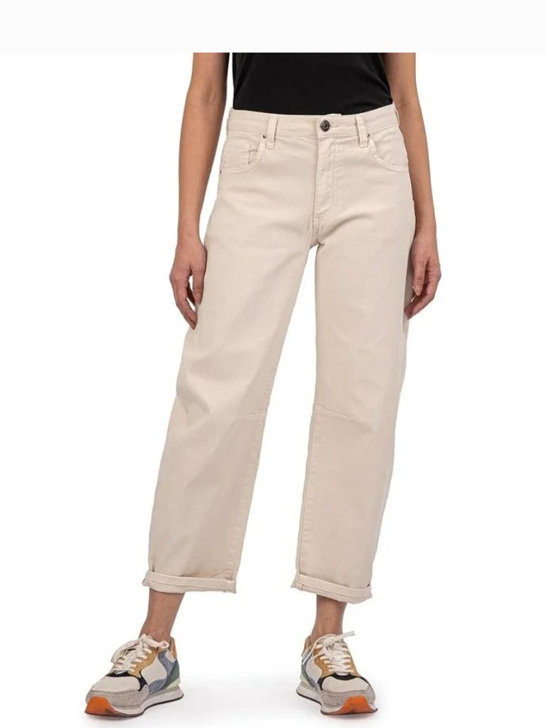 Kut From The Kloth Ashley High Rise Slouchy Barrel Jeans New Nwt Candlelight
